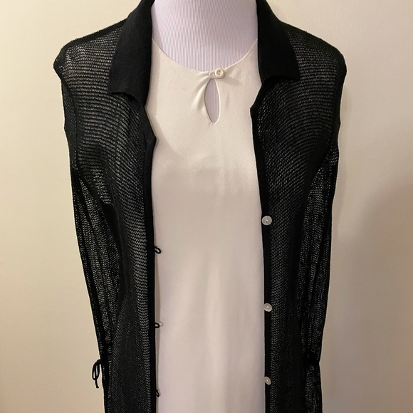 Bedo long semi sheer cardigan with flare sleeves - Picture 3 of 16